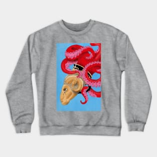 Octopus with Greek pottery Crewneck Sweatshirt